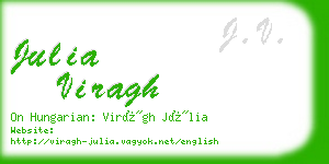 julia viragh business card